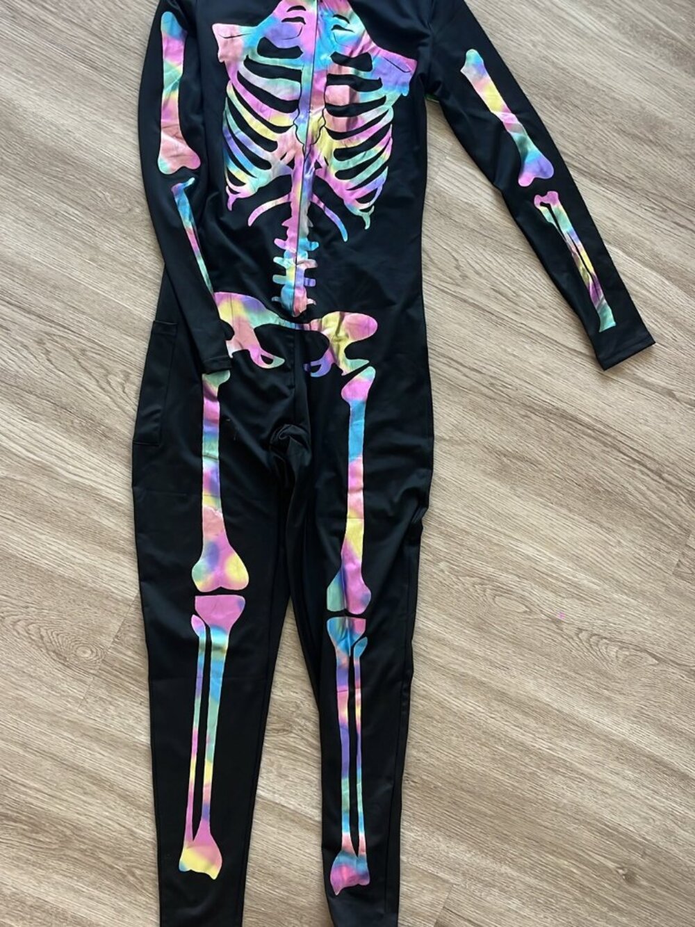 Tipsy Elves Iridescent Skeleton Jumpsuit S NWT